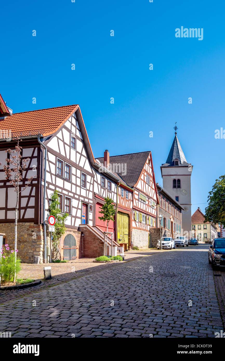Città vecchia di Maintal Hochstadt, Assia, Germania Foto Stock