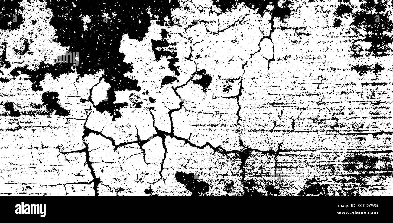 Superficie di vernice incrinata su superficie metallica con strati di sfaldatura per sfondi artistici. Illustrazione Vettoriale