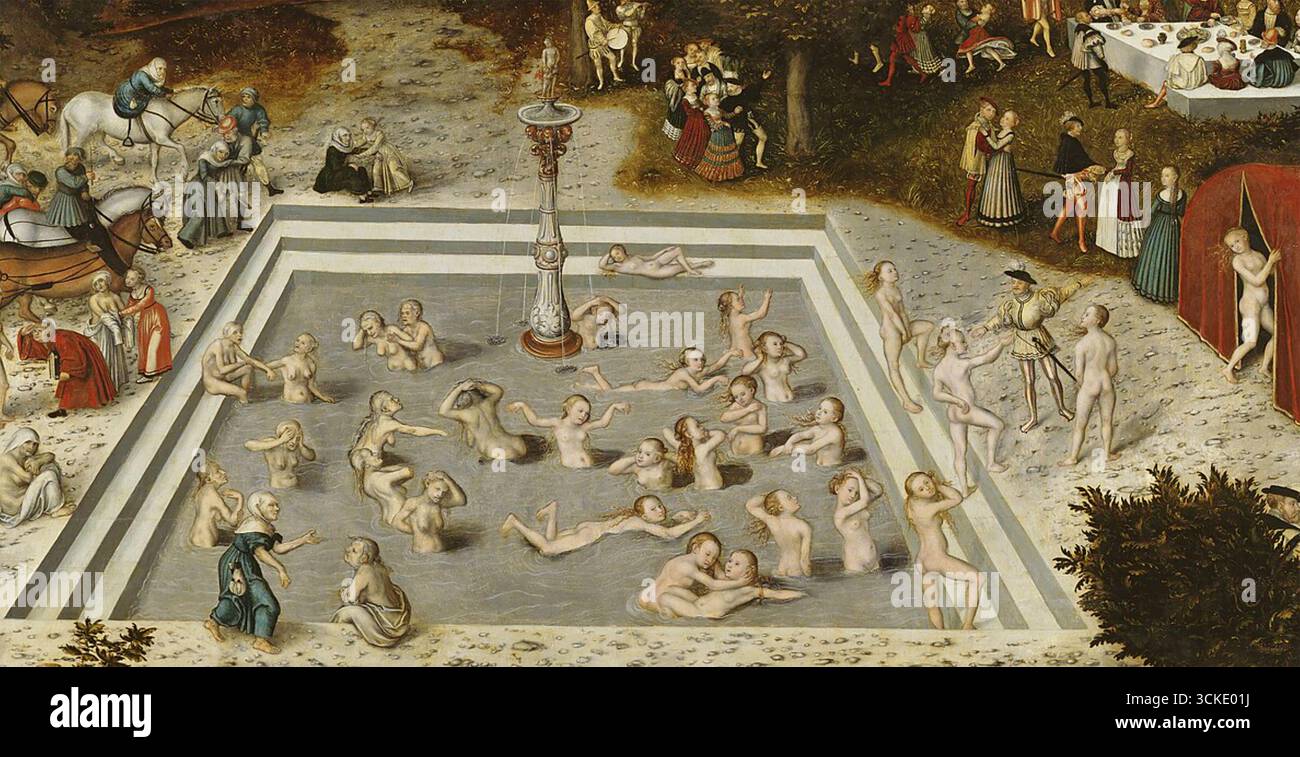 FONTANA DELLA GIOVINEZZA. Dettaglio del dipinto del 1546 di Lucas Cranach il Vecchio Foto Stock