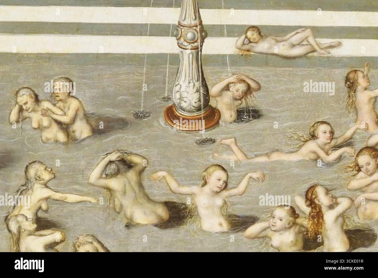 FONTANA DELLA GIOVINEZZA. Dettaglio del dipinto del 1546 di Lucas Cranach il Vecchio Foto Stock