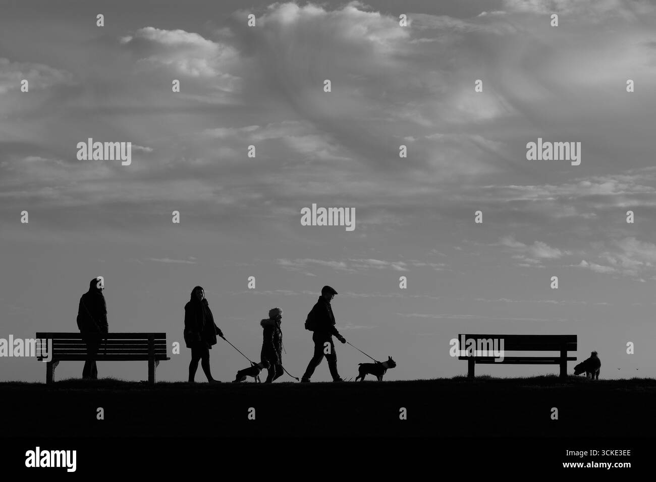 WORTHING, CITTÀ DI MARE, WEST SUSSEX BEACH HUTS, CHALETS, MOLO Foto Stock