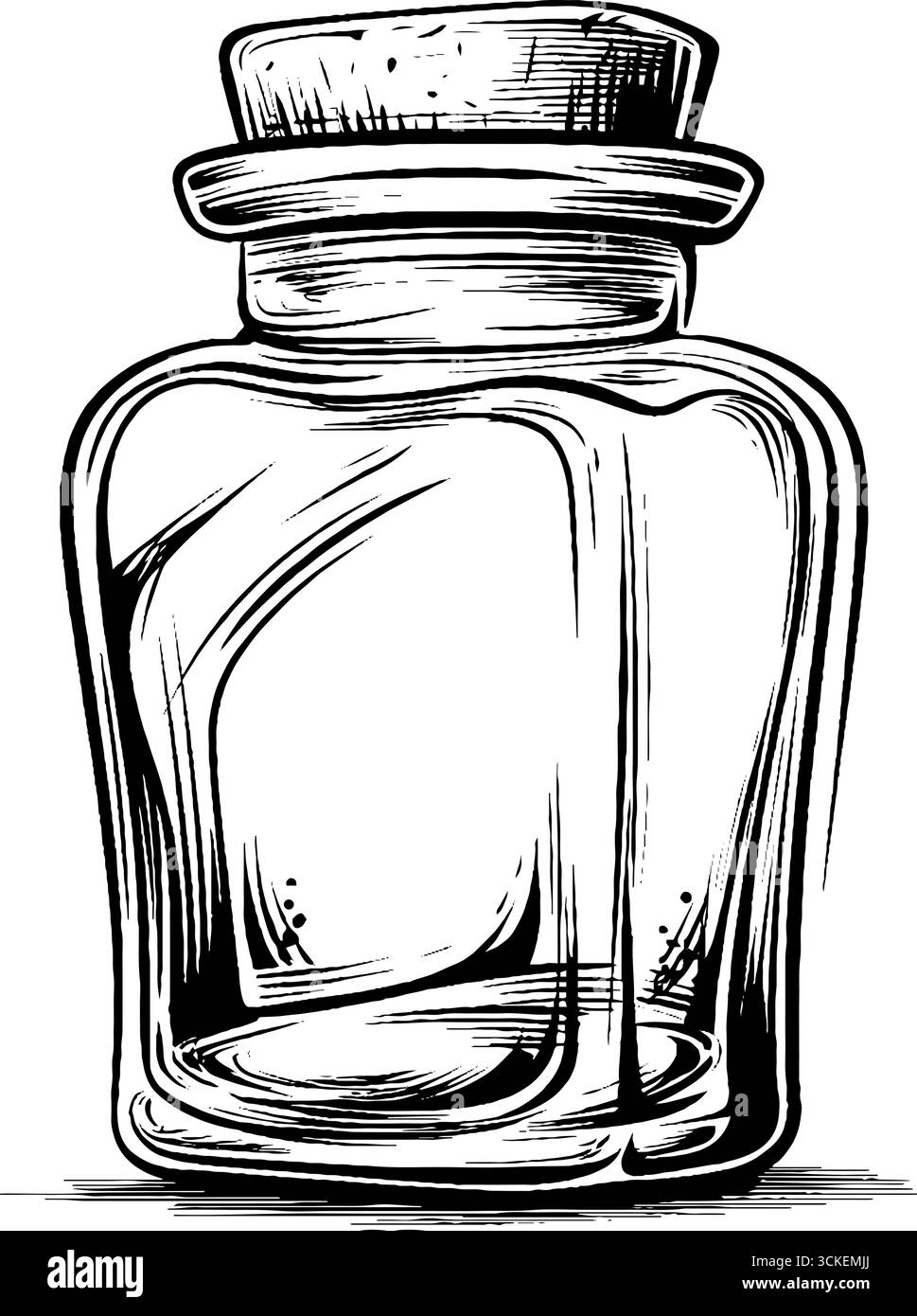 Illustrazione vintage disegnata a mano di vasetti medicinali per design retrò. Illustrazione Vettoriale