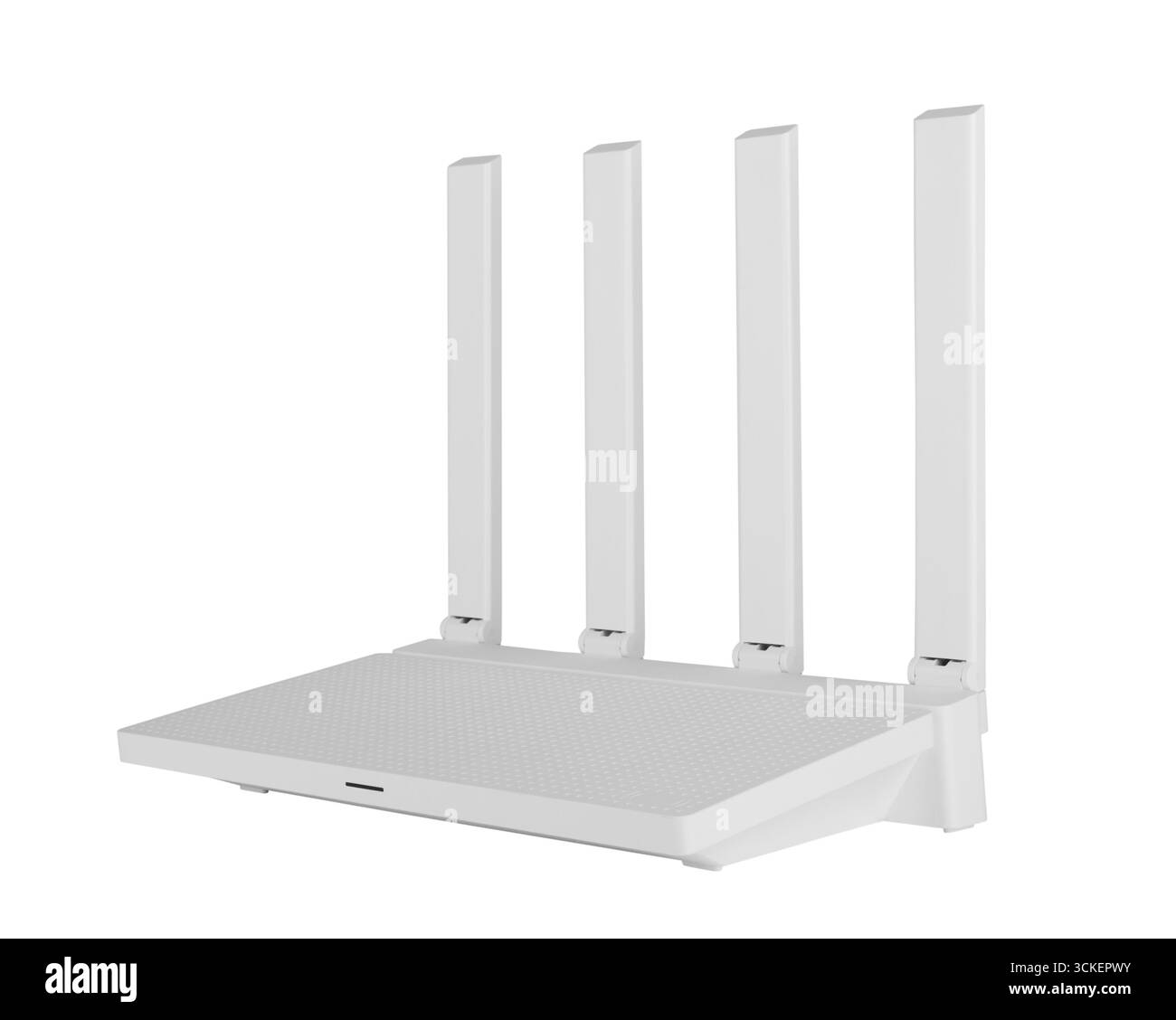 Router WiFi wireless isolato su sfondo bianco Foto Stock