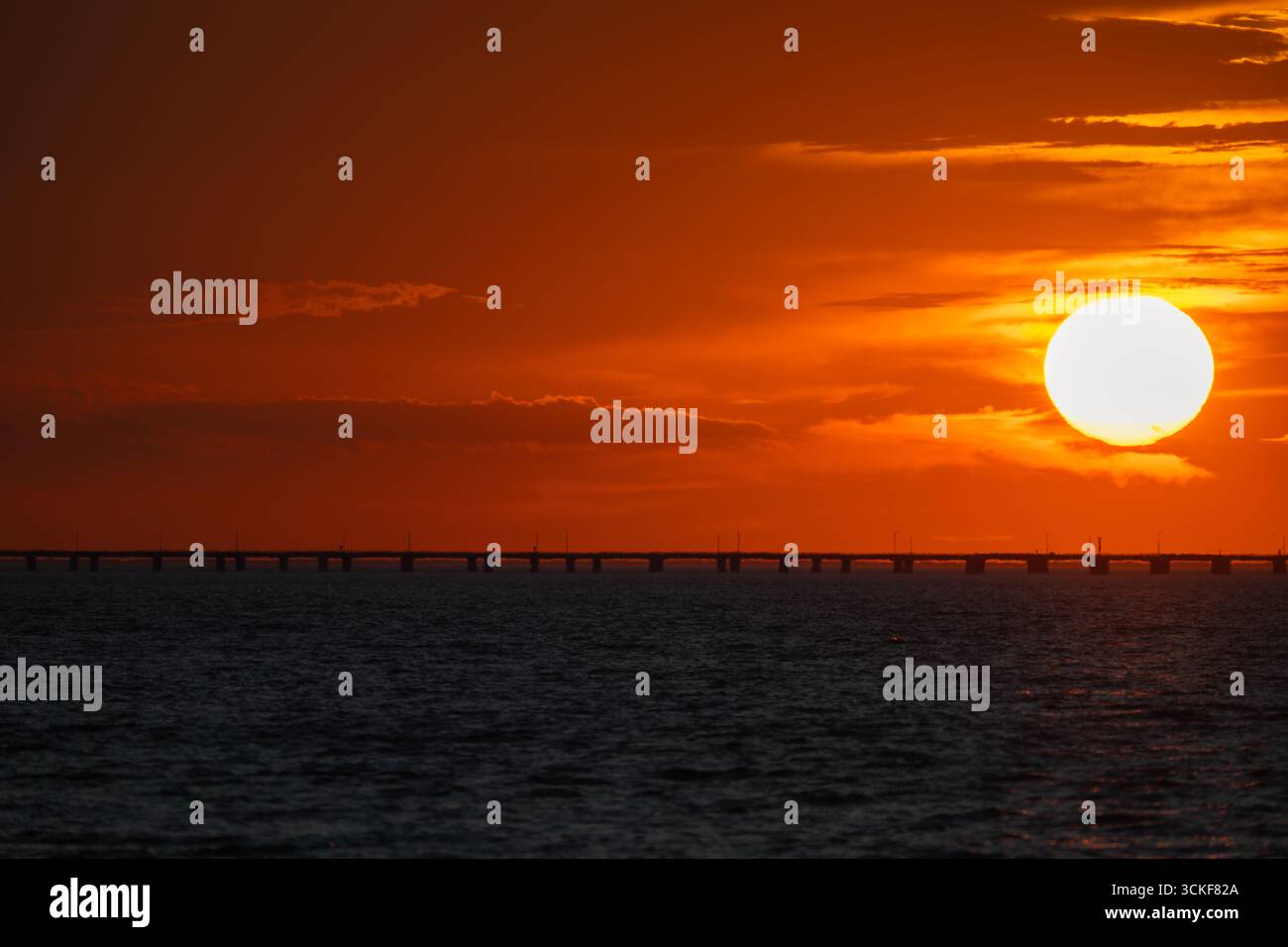 Tramonto. Baia di Chesapeake Foto Stock