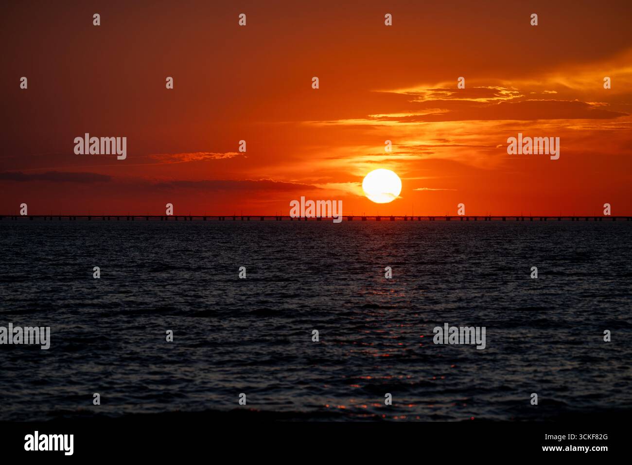 Tramonto. Baia di Chesapeake Foto Stock