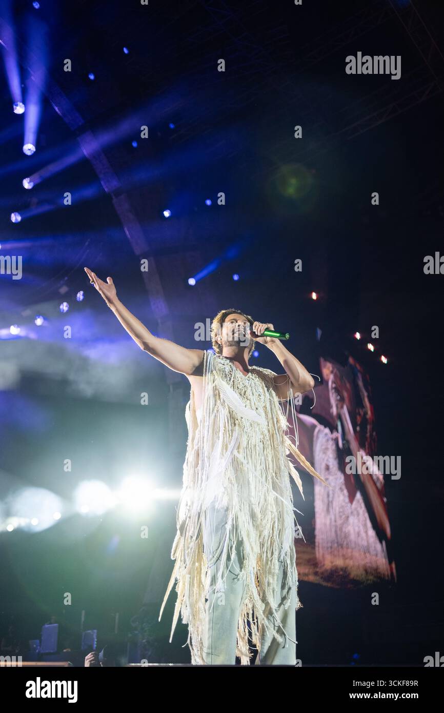 Madrid, Spagna. 11 settembre 2025. Manuel Carrasco alla Movistar Arena con il suo tour di Salvaje. (Foto di Rafael Beltran/Alamy Live News) Foto Stock