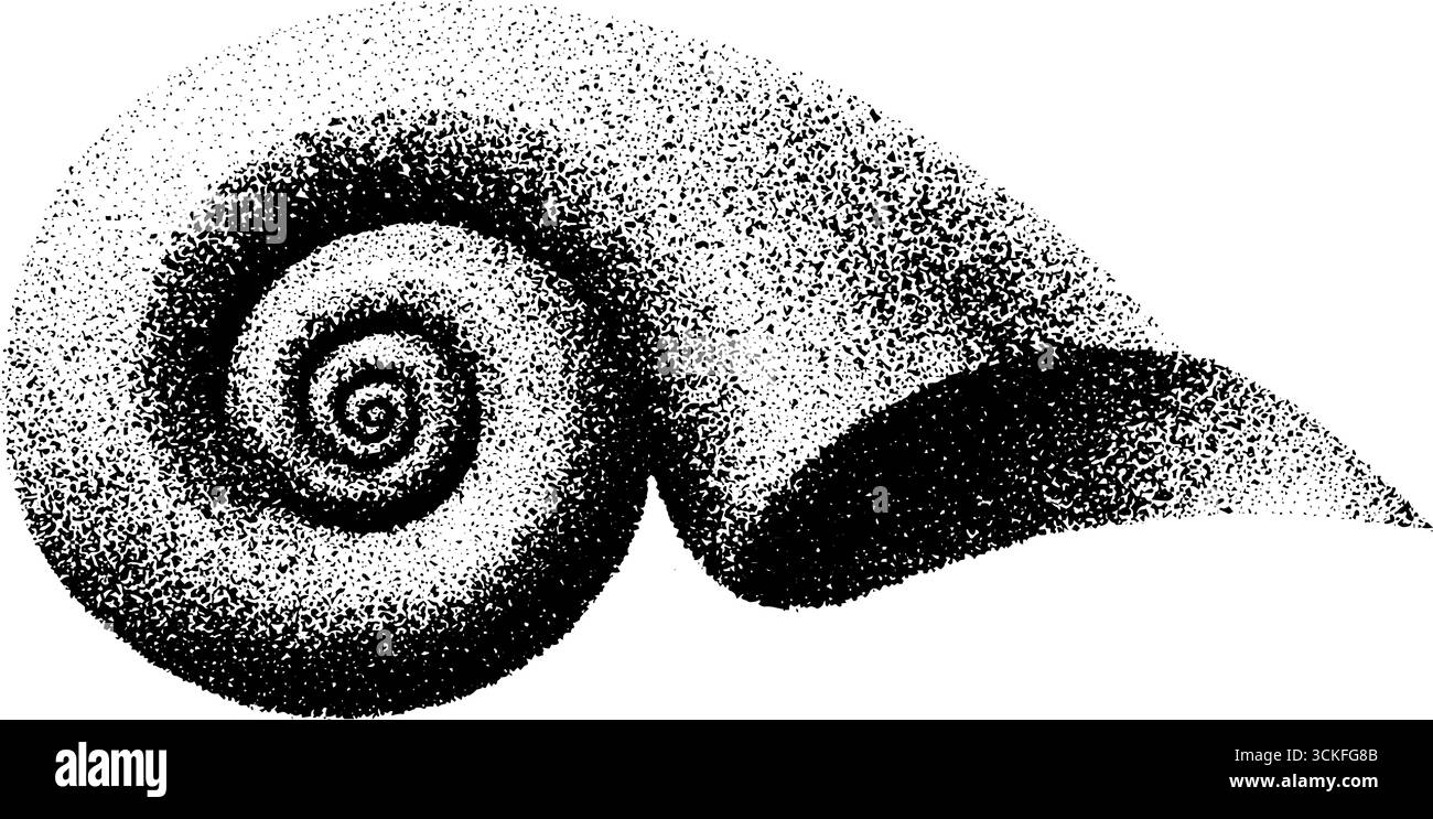 Opere d'arte a puntini con la spirale dorata. Illustrazione Vettoriale