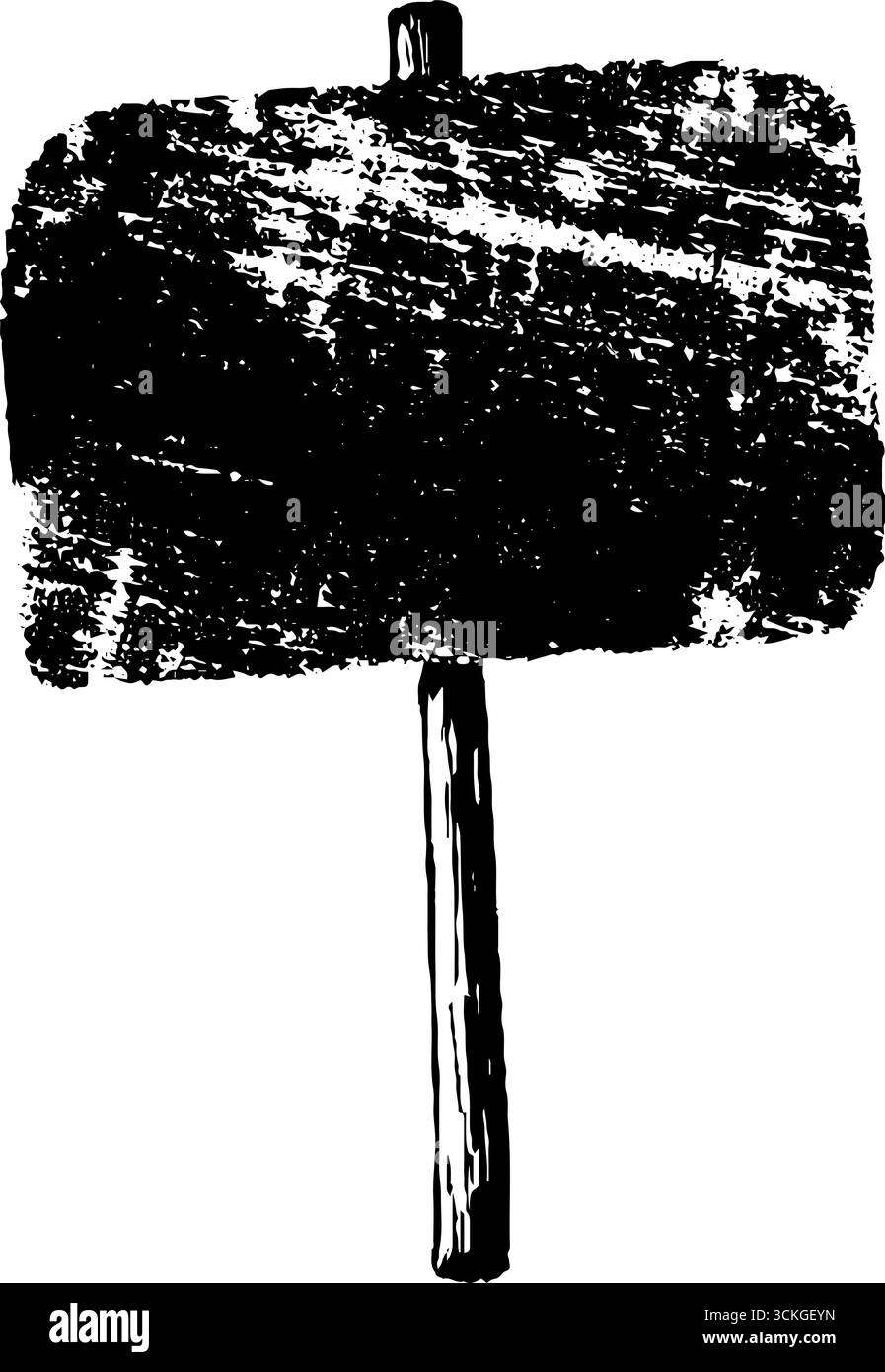 Segno di protesta in bianco e nero grunge per progetti di attivismo e giustizia sociale. Illustrazione Vettoriale