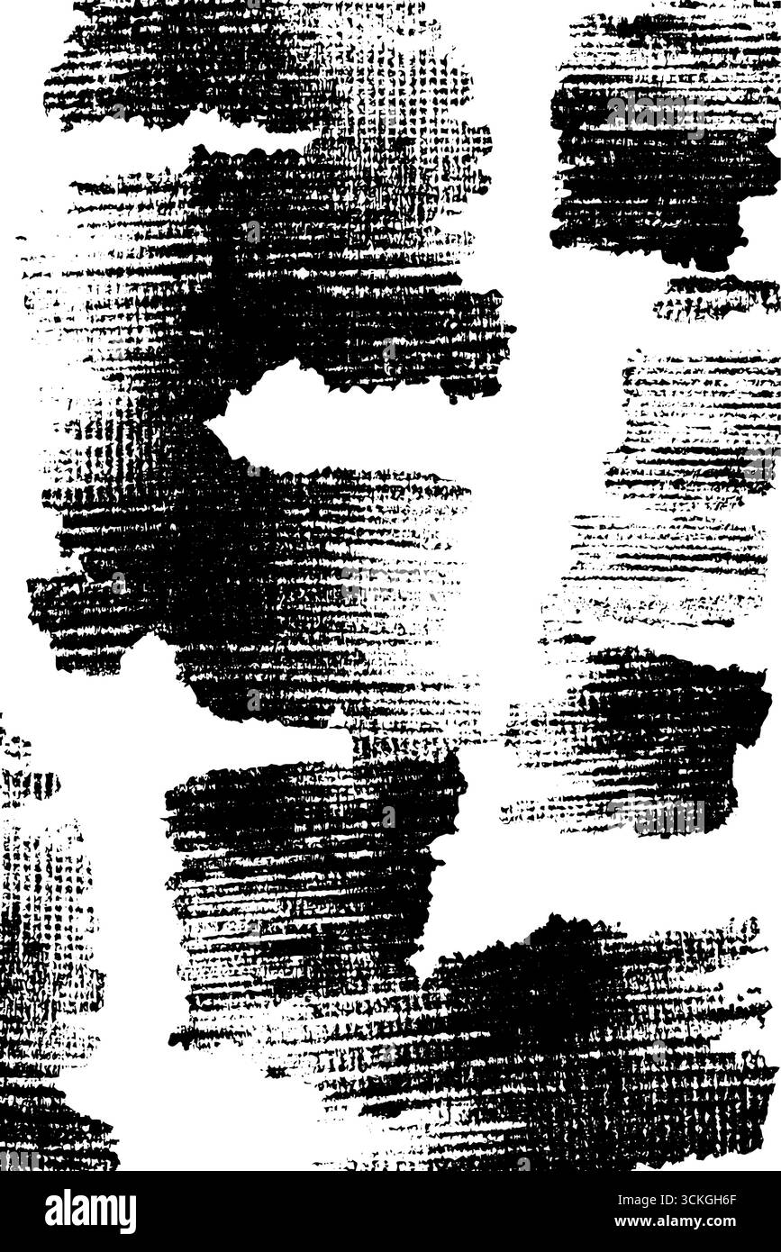 Texture in denim nero e bianco grunge per un design vintage e una stampa in tessuto. Illustrazione Vettoriale