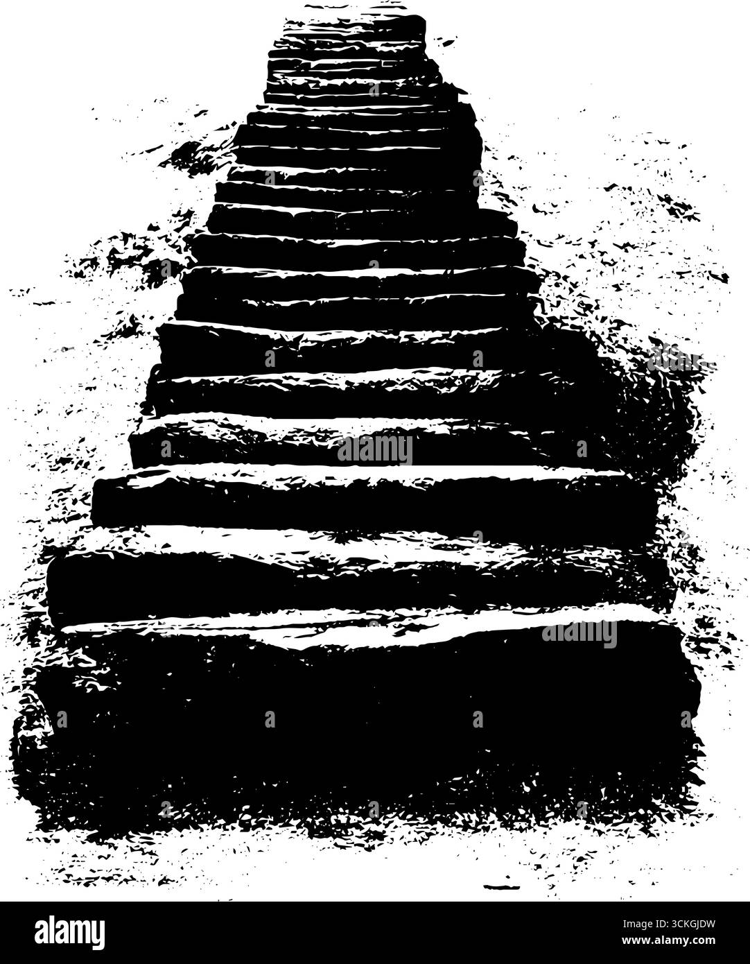 Illustrazione gradini in bianco e nero grunge per progetti di design urbano. Illustrazione Vettoriale Illustrazione gradini in bianco e nero grunge per progetti di design urbano. Illustrazione Vettoriale