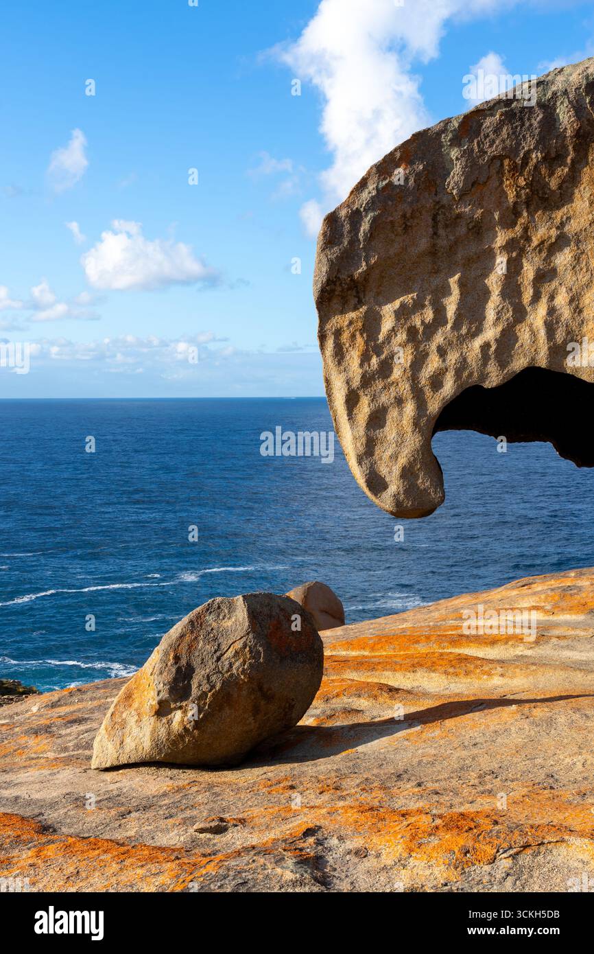 Remarkable Rocks al Parco Nazionale di Flinders Chase, Kangaroo Island, Australia meridionale. Foto Stock