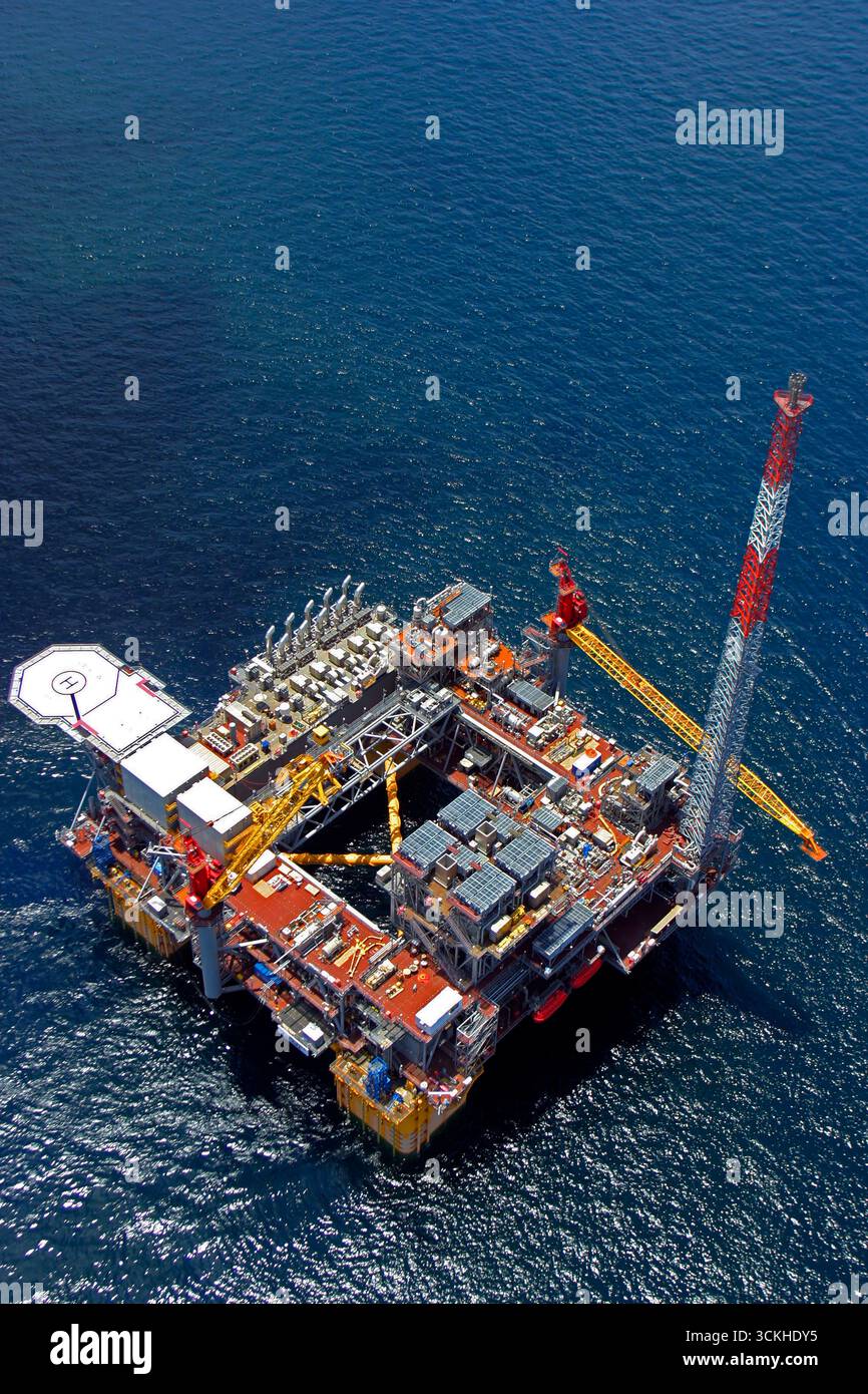 Produzione di energia offshore Golfo del Messico Foto Stock