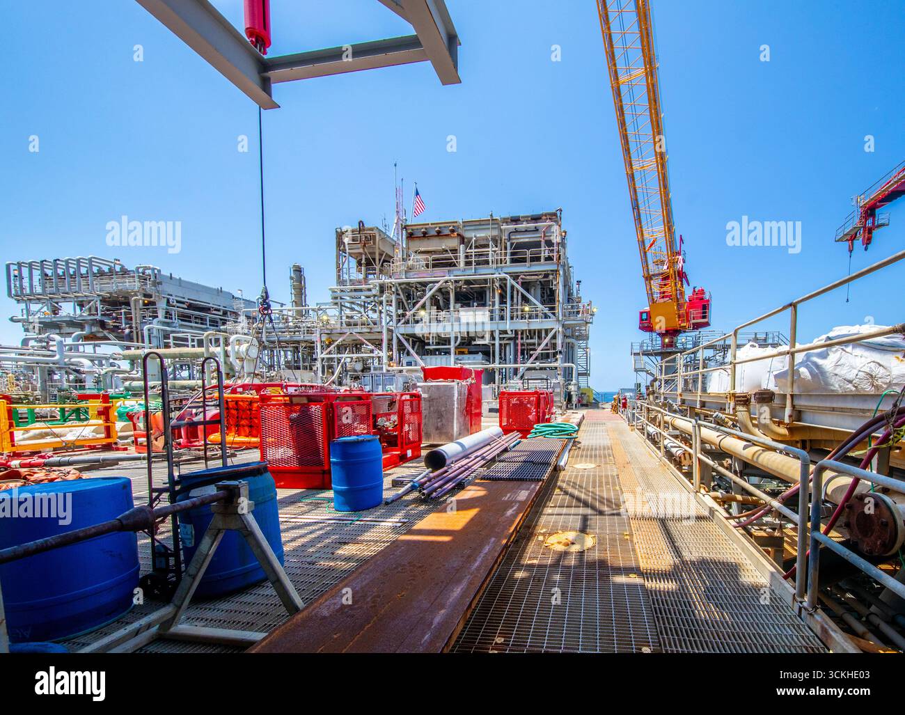 Produzione di energia offshore Golfo del Messico Foto Stock