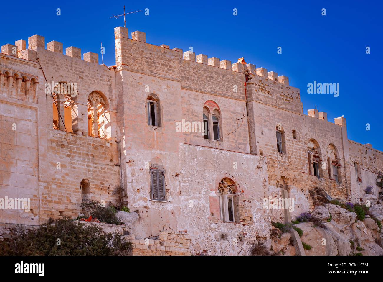 Forte Teglia. Isola di Pianosa, Arcipelago Toscano, Livorno, Italia. Foto Stock