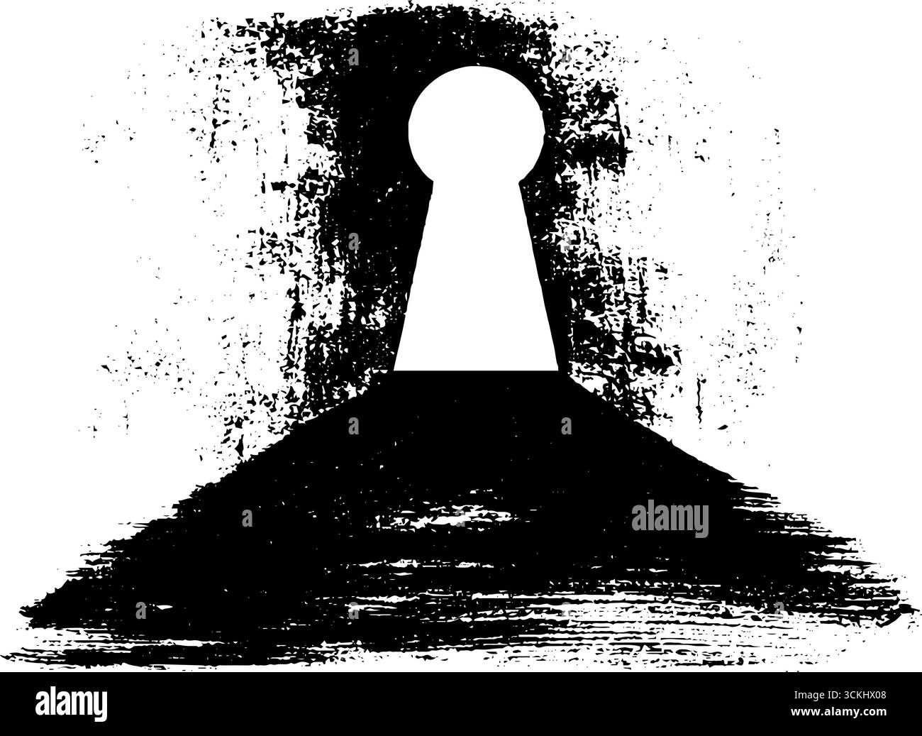 Design cosmico a forma di stencil per la stampa e l'arredamento. Illustrazione Vettoriale