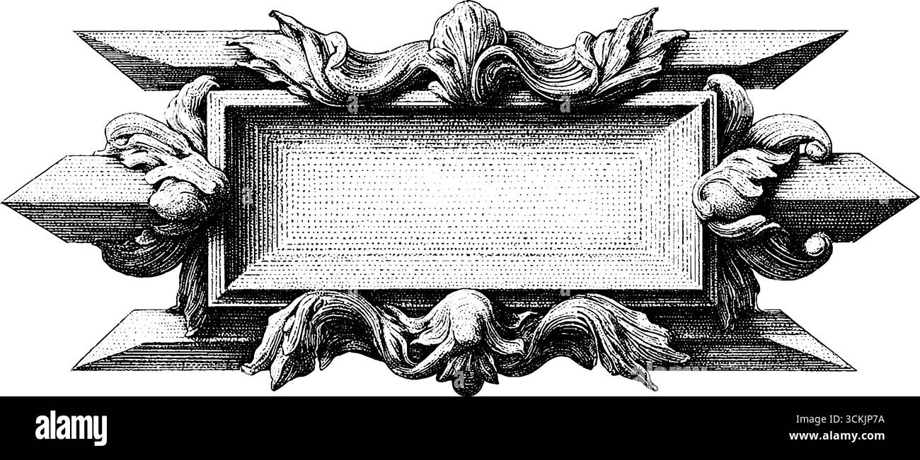 Telaio a scacchi barocco vintage con frecce in stile neon per un design decorativo. Illustrazione Vettoriale