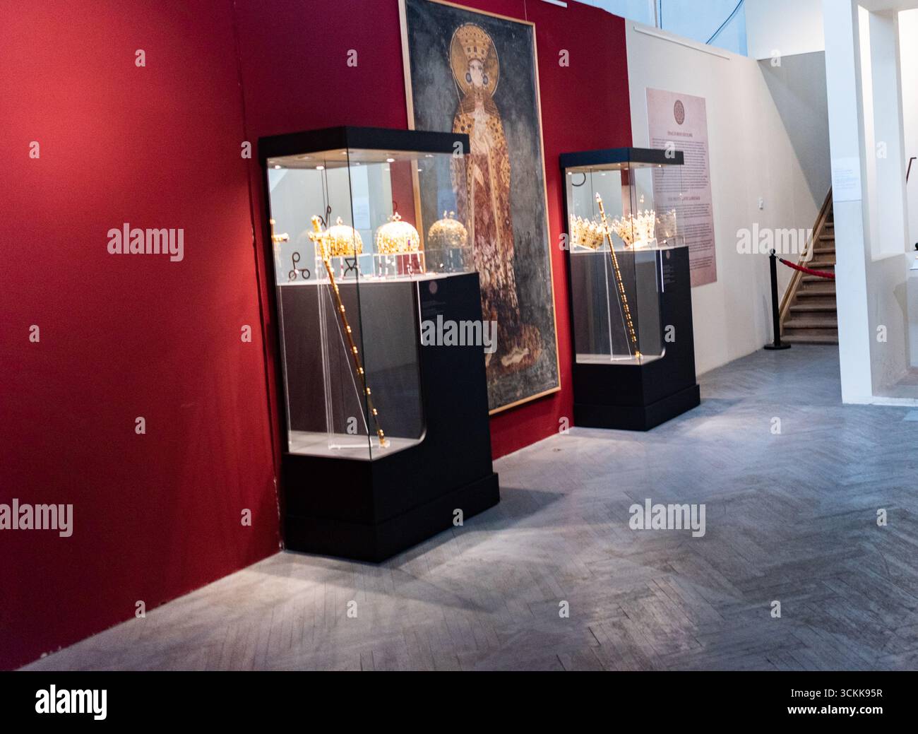 Interno del museo storico della Serbia, Belgrado Foto Stock