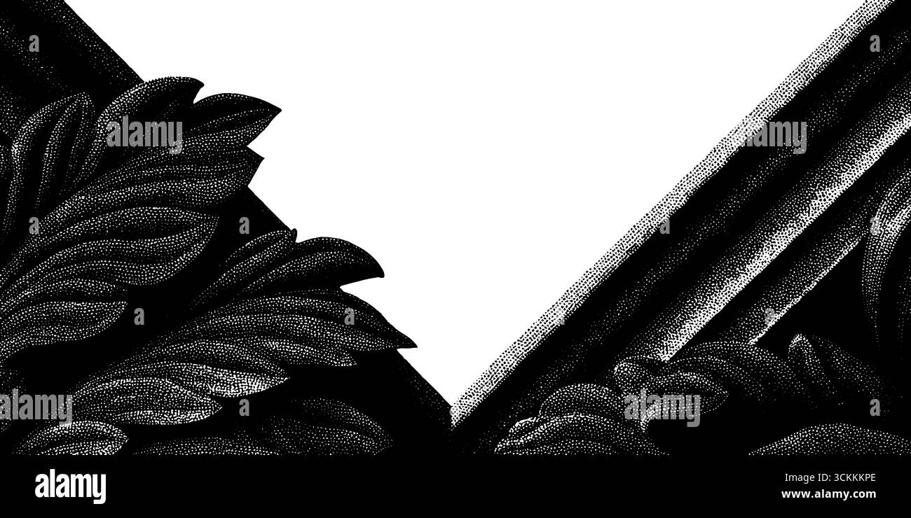 Design intricato della soglia delle stanghette con incisioni e motivi ornati. Illustrazione Vettoriale