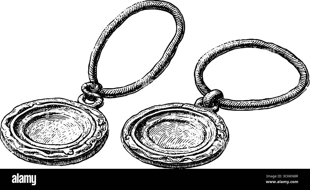 Set illustrativo vintage con incisioni di giocattoli storici di taumatrope per un design retrò. Illustrazione Vettoriale