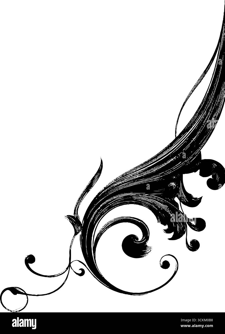 Decorazioni ornamentali in bianco e nero astratto per un elegante arredamento vintage. Illustrazione Vettoriale