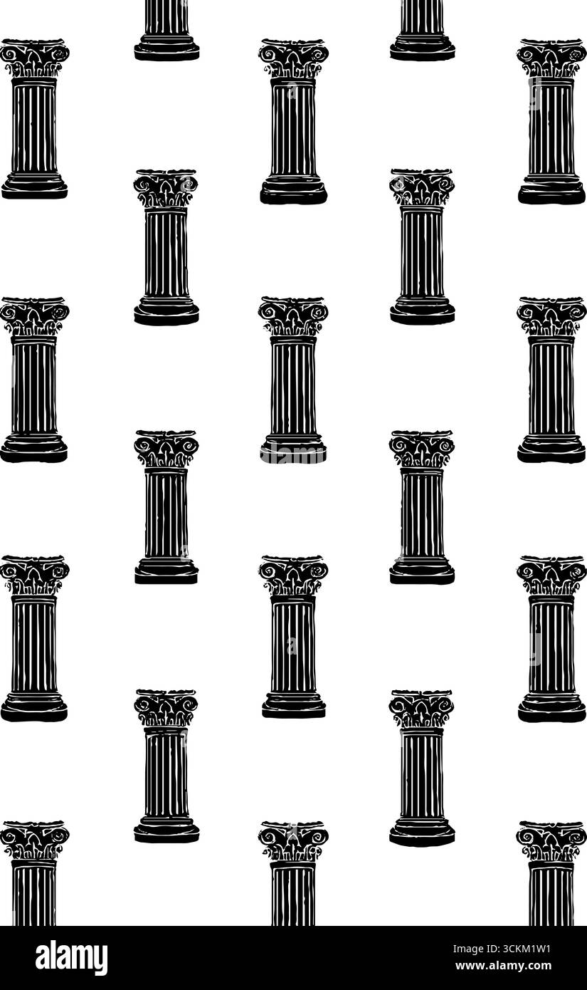 Design minimalista a colonne per tessuti e sfondo. Illustrazione Vettoriale