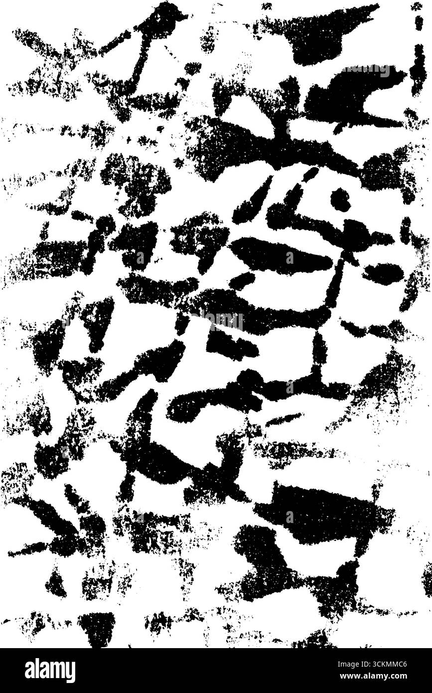 Strutture cellulari microscopiche astratte in bianco e nero per la progettazione scientifica. Illustrazione Vettoriale