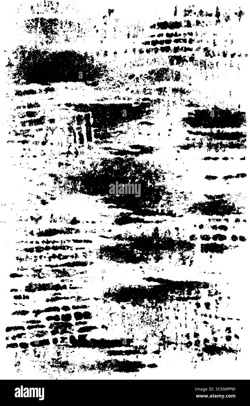 Getto d'inchiostro grungy astratto - design nero e bianco della copertura stradale urbana. Illustrazione Vettoriale