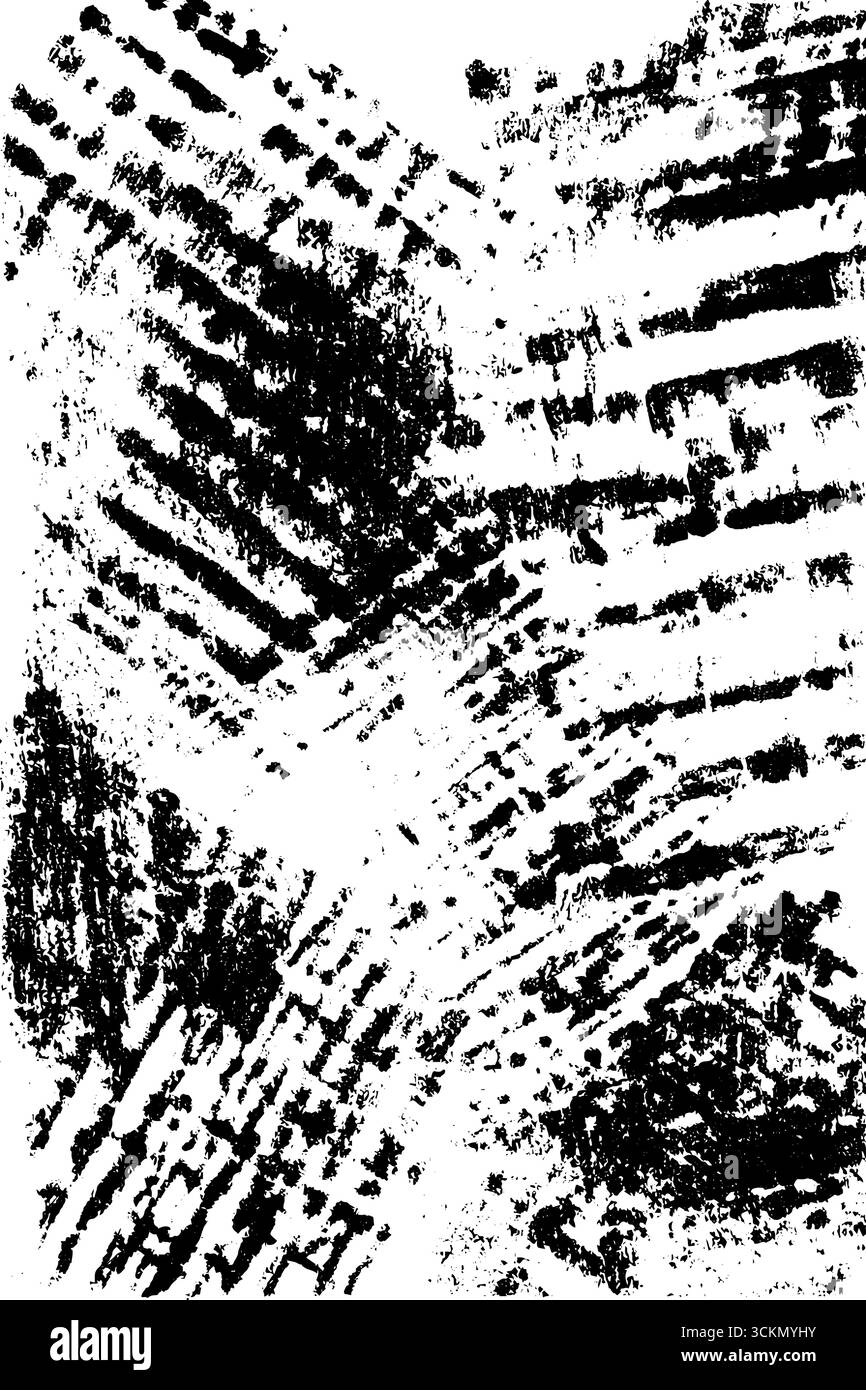 Sfondo bianco e nero minimalista con linee grunge per un design alla moda. Illustrazione Vettoriale