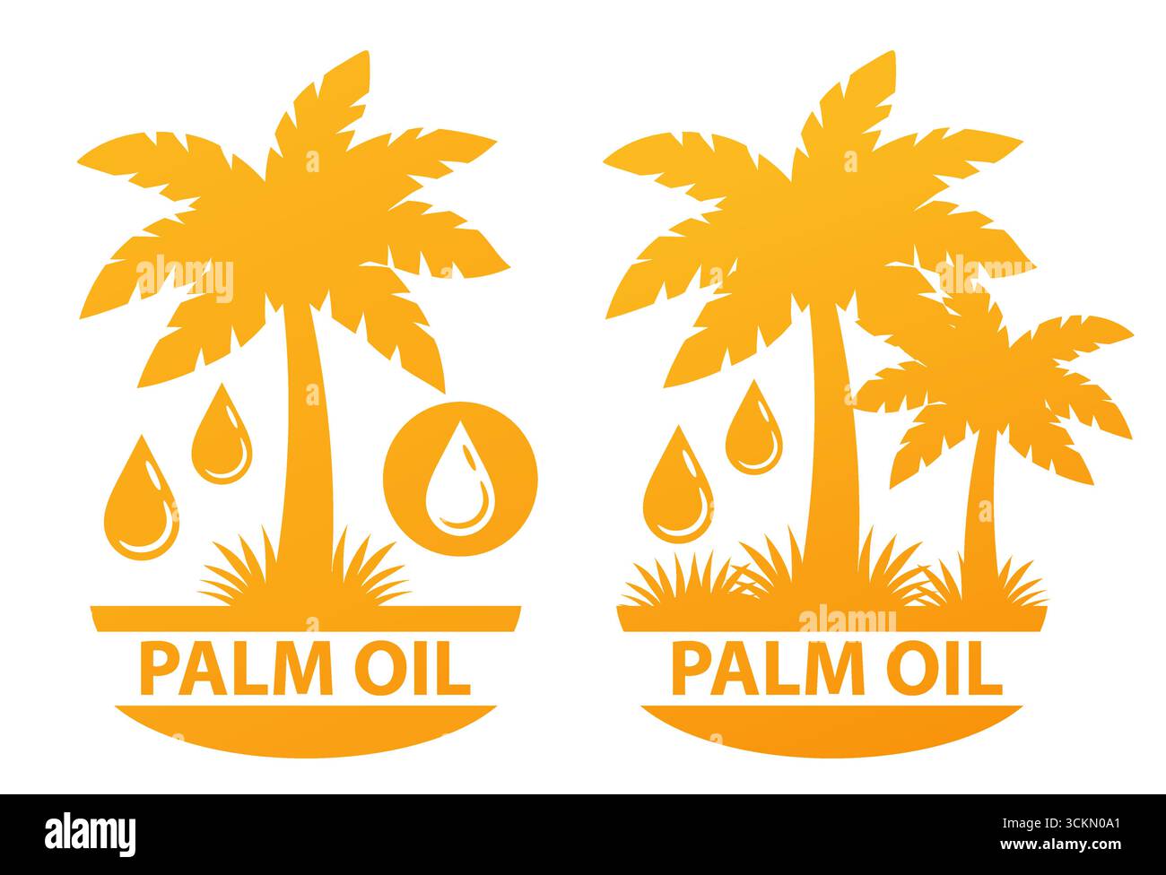 Olio di palma, cibo grasso di cocco, American elaeis oleifera, pianta tropicale esotica di frutta a guscio con goccia liquida. Prodotto alimentare biologico con margarina. Vettore Illustrazione Vettoriale