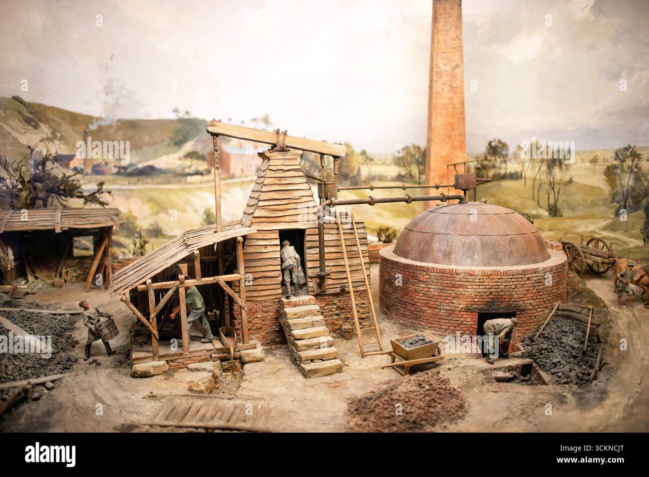MONACO DI BAVIERA, GERMANIA - 14 SETTEMBRE 2018: Il layout dei vecchi metodi di produzione in Germania nel Museo tedesco. Foto Stock