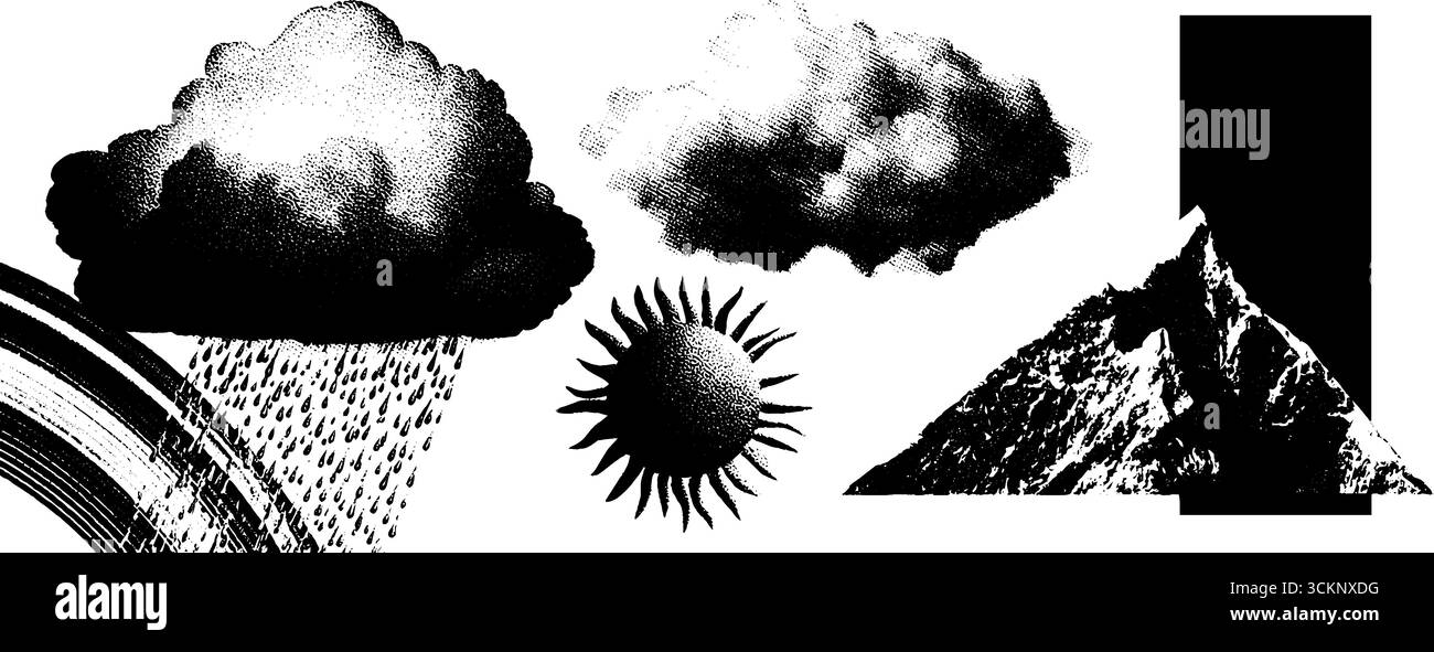 incisione minimalista ad anello stippling e mezzitoni textur d1b591be-d63e-4ac2-8ada-e96934cdf10f 3 tracciati Illustrazione Vettoriale