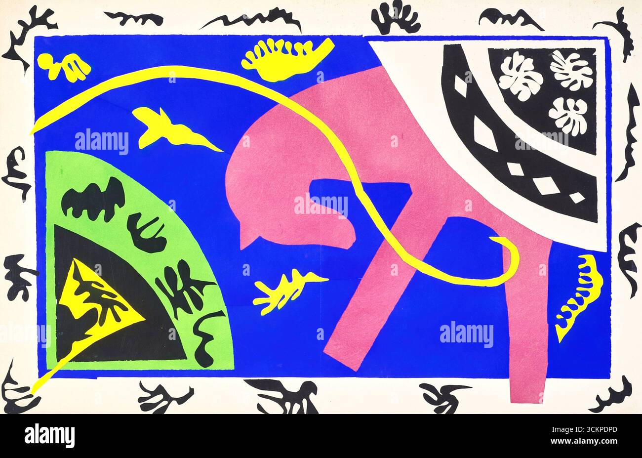 Henri matisse - il cavallo, il cavaliere e il Clown - 1947 - disposizione dinamica delle figure evocano un'atmosfera da carnevale o circo. Foto Stock