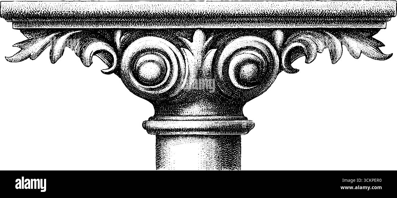 Elegante palo in veranda coloniale con staffa decorativa per dettagli architettonici. Illustrazione Vettoriale