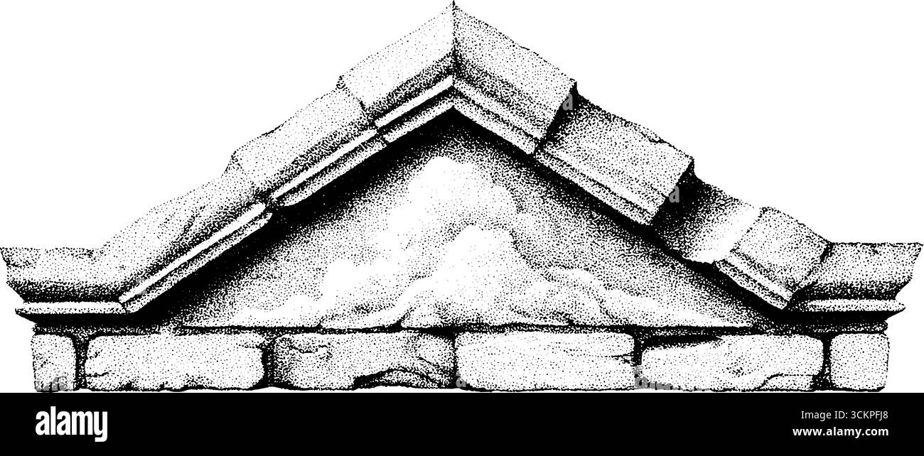 Graffiti su pareti in mattoni con disegno a forma di tatuaggio. Illustrazione Vettoriale