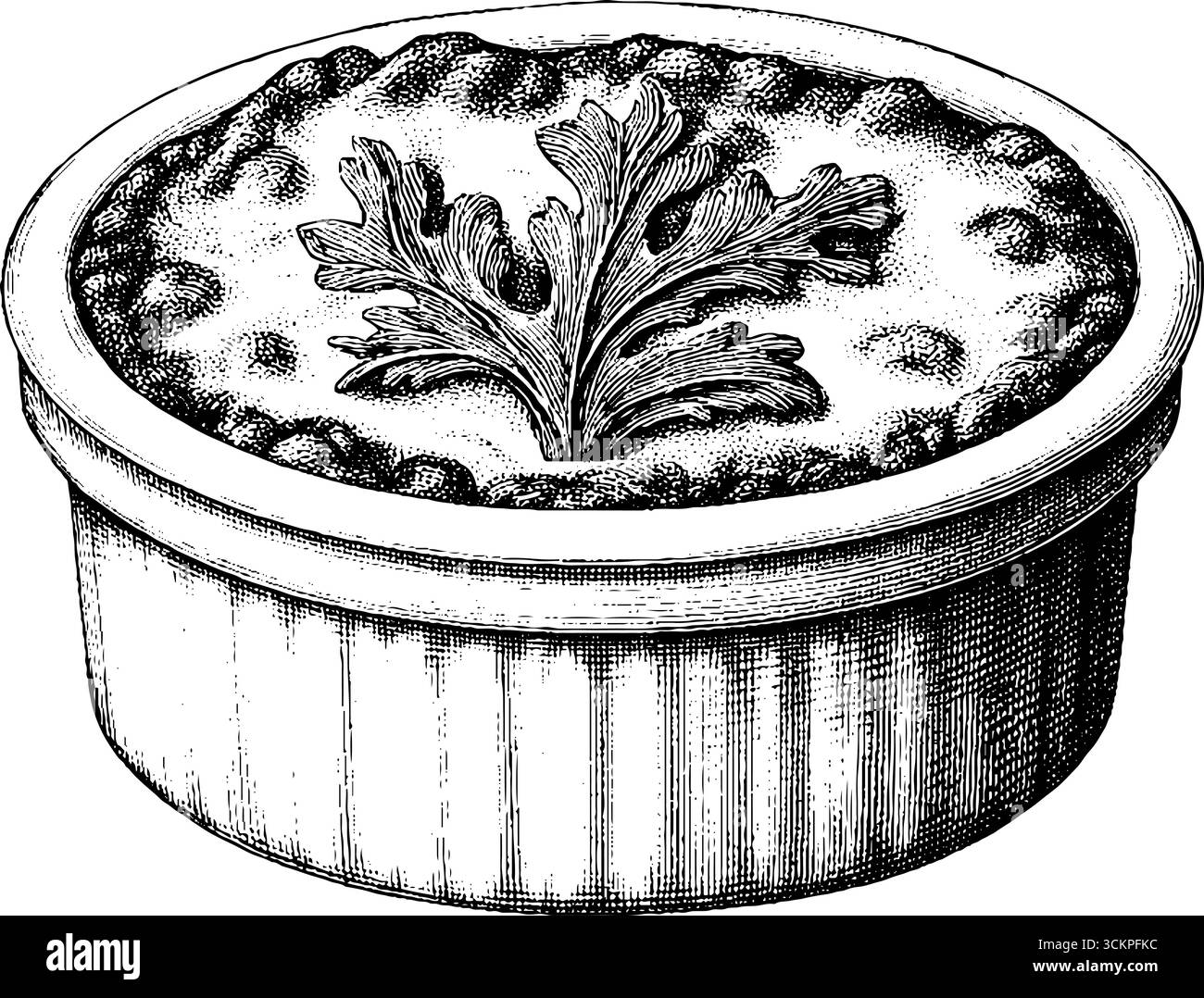 Zuppa di cipolle francesi in ramekin con gratin al formaggio: Cucina gourmet e delizie culinarie. Illustrazione Vettoriale