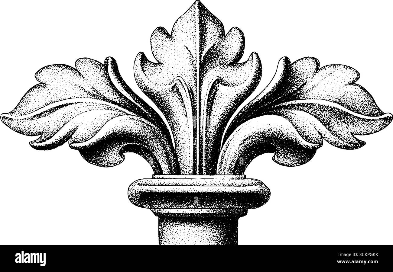 Design architettonico postmoderno della facciata con motivi colorati e linee tratteggiate. Illustrazione Vettoriale