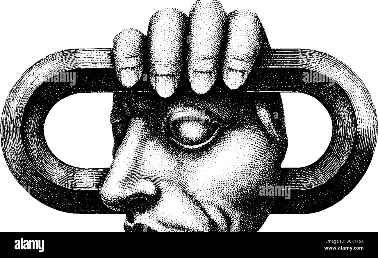 Tatuaggio dal design tratteggiato con legno intagliato e motivo a battente della porta. Illustrazione Vettoriale