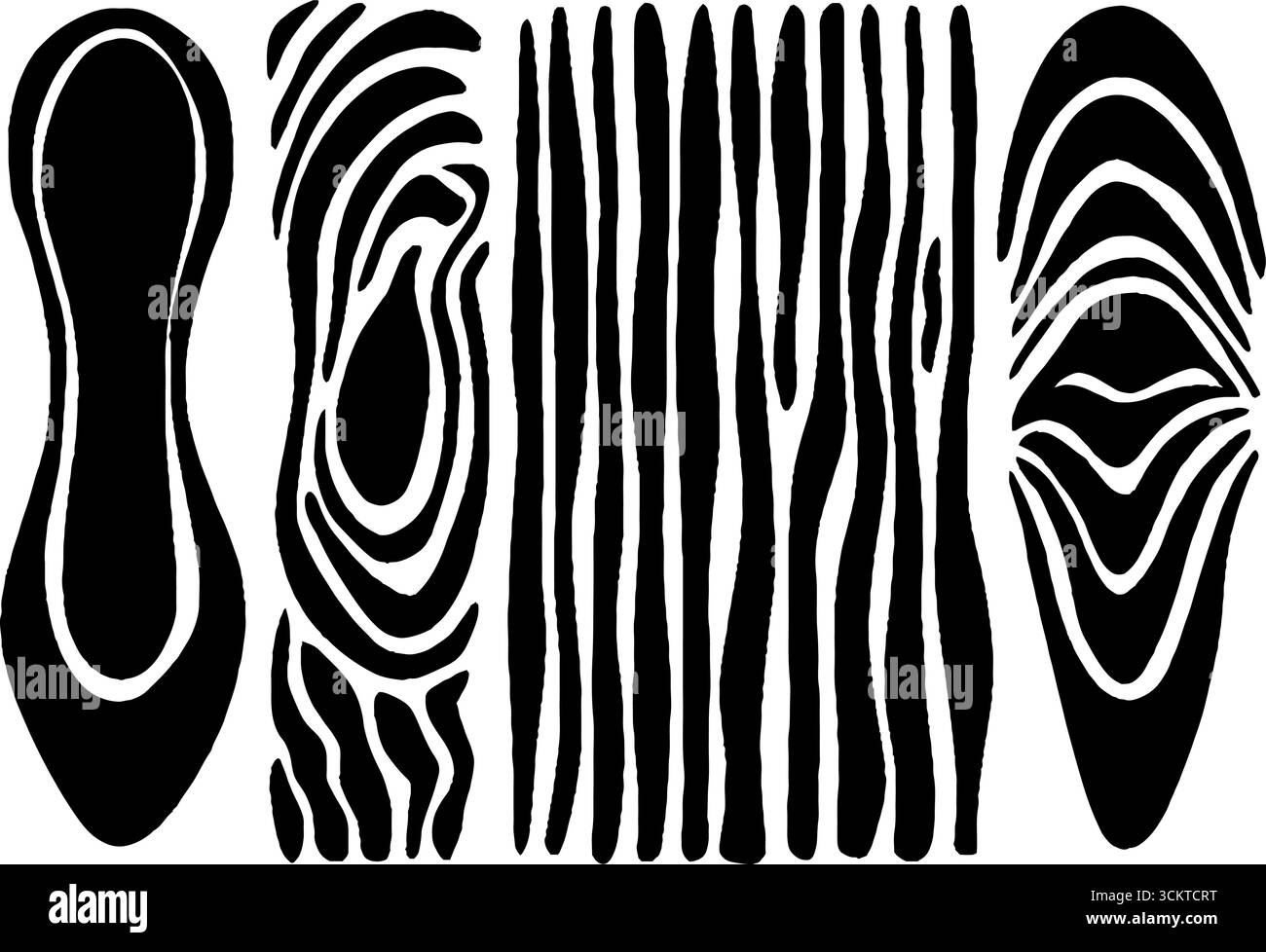 Elementi astratti di balletto con pattini e motivi di tenda per il palcoscenico. Illustrazione Vettoriale