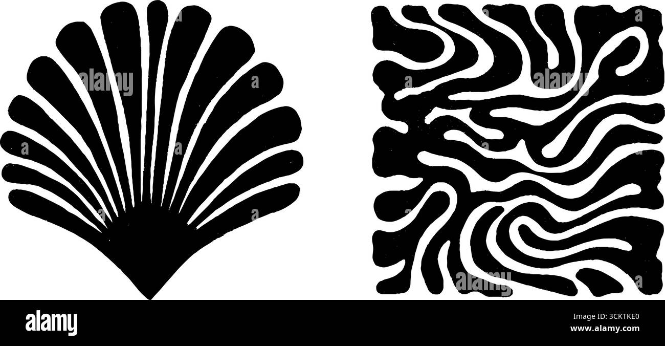 Ventilatore a mano e bracciale alla caviglia con un design artistico con palma ombreggiato. Illustrazione Vettoriale