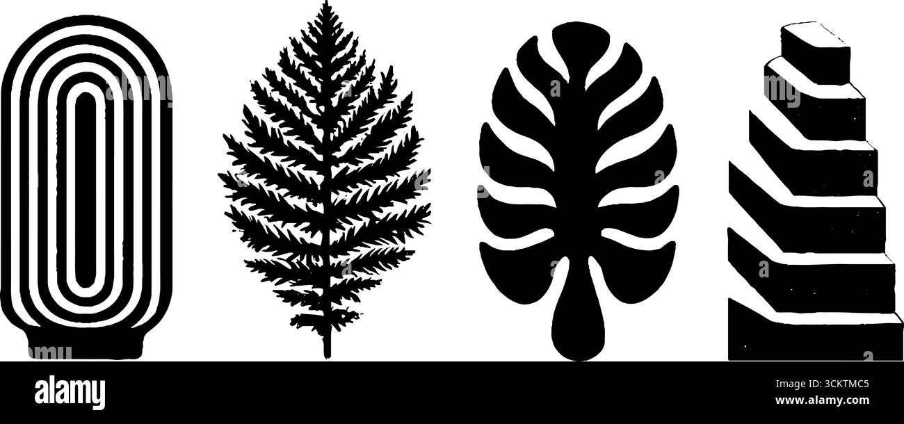 Una lanterna astratta in foglia di edera per il design e la decorazione. Illustrazione Vettoriale