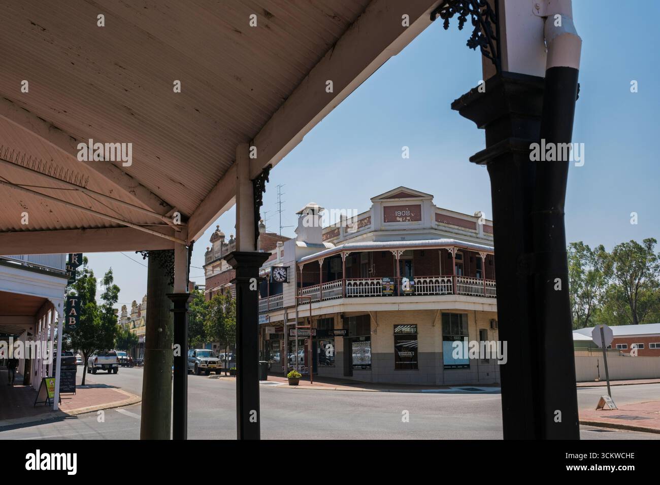Edifici storici edoardiani ad Avon Terrace, York, Australia Occidentale Foto Stock