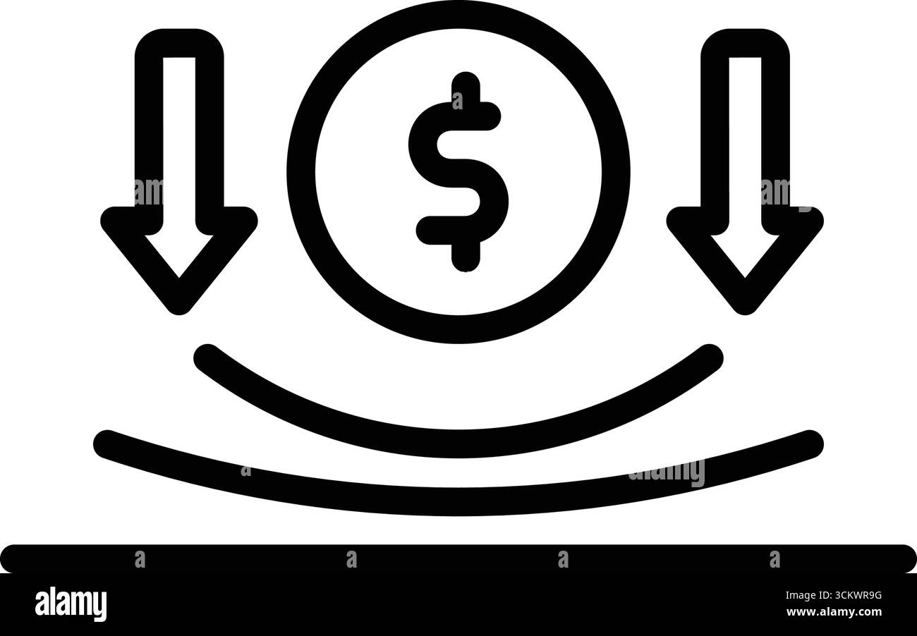 Icona della resilienza economica, economica Illustrazione Vettoriale