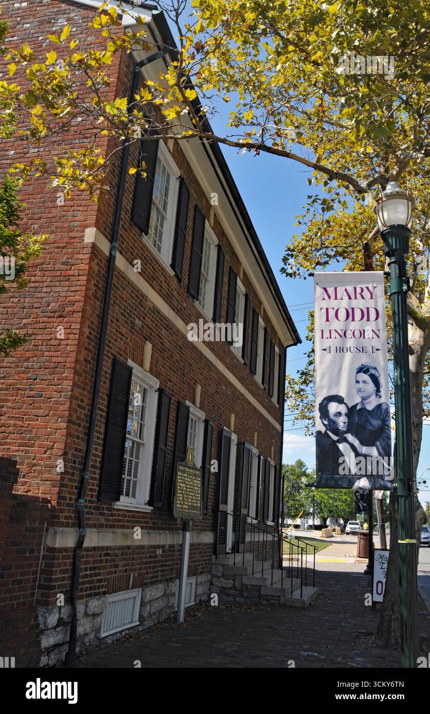 La Mary Todd Lincoln House nel centro di Lexington, Kentucky, è stata la casa d'infanzia dell'ex First Lady ed è ora aperta ai visitatori. Foto Stock