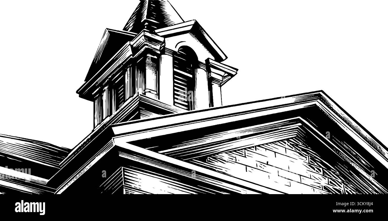 Dettagli architettonici del tavolo a mensola in mattoni e design a timpano. Illustrazione Vettoriale