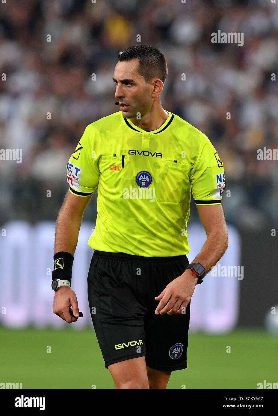 Torino, Italia. 14 settembre 2025. Andrea Colombo arbitro durante la partita di serie A 2025/26 tra Juventus FC e FC Internazionale all'Allianz Stadium il 13 settembre 2025 a Torino - ph Giuliano Marchisciano crediti: Independent Photo Agency/Alamy Live News Foto Stock
