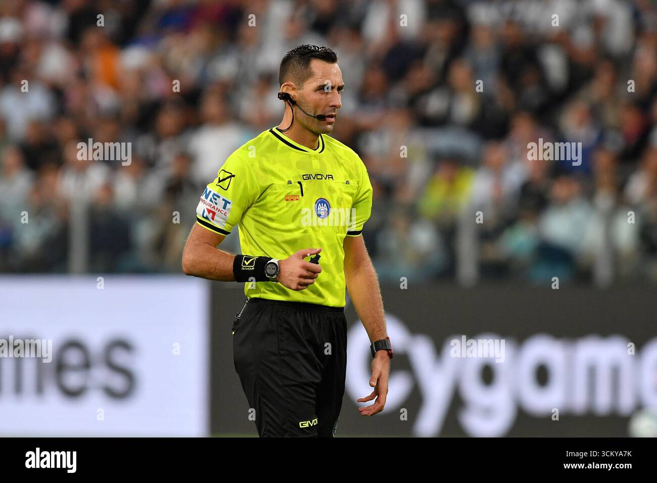 Torino, Italia. 14 settembre 2025. Andrea Colombo arbitro durante la partita di serie A 2025/26 tra Juventus FC e FC Internazionale all'Allianz Stadium il 13 settembre 2025 a Torino - ph Giuliano Marchisciano crediti: Independent Photo Agency/Alamy Live News Foto Stock