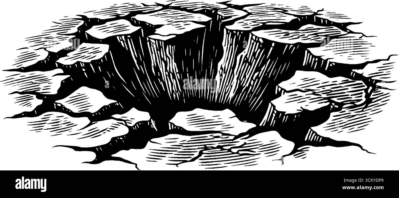 Superficie di argilla incrinata con polvere e motivi ruvidi per il design. Illustrazione Vettoriale