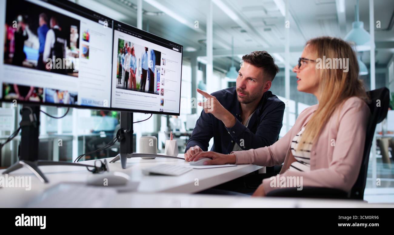 Rimanere informati: Guida dei giornalisti alle tendenze dei media digitali Foto Stock