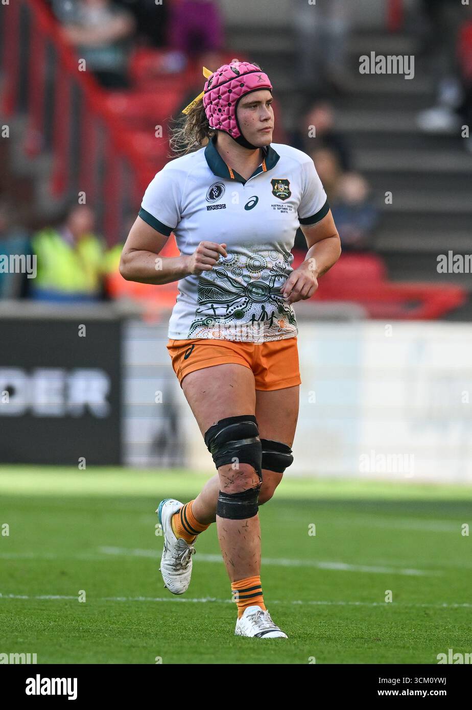 Canada vs Australia Women's Rugby World Cup - quarti di finale 2 sabato 13 settembre 2025 Ashton Gate, Bristol - ©ReplayImages/Mike Jones Foto Stock
