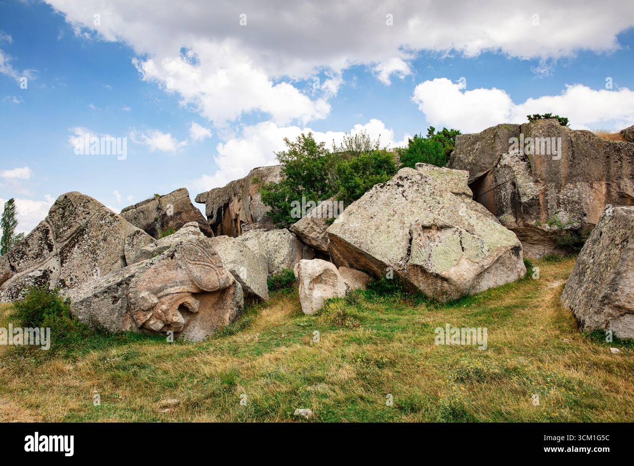 Aslantas (pietra del Leone) monumento nella valle frigia. Turchia Foto Stock